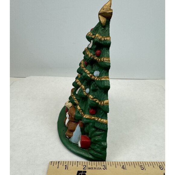 Vintage Lillian Vernon Christmas Tree Doorstop #751C Cast Iron Painted Toys 7.5" - Picture 11 of 14